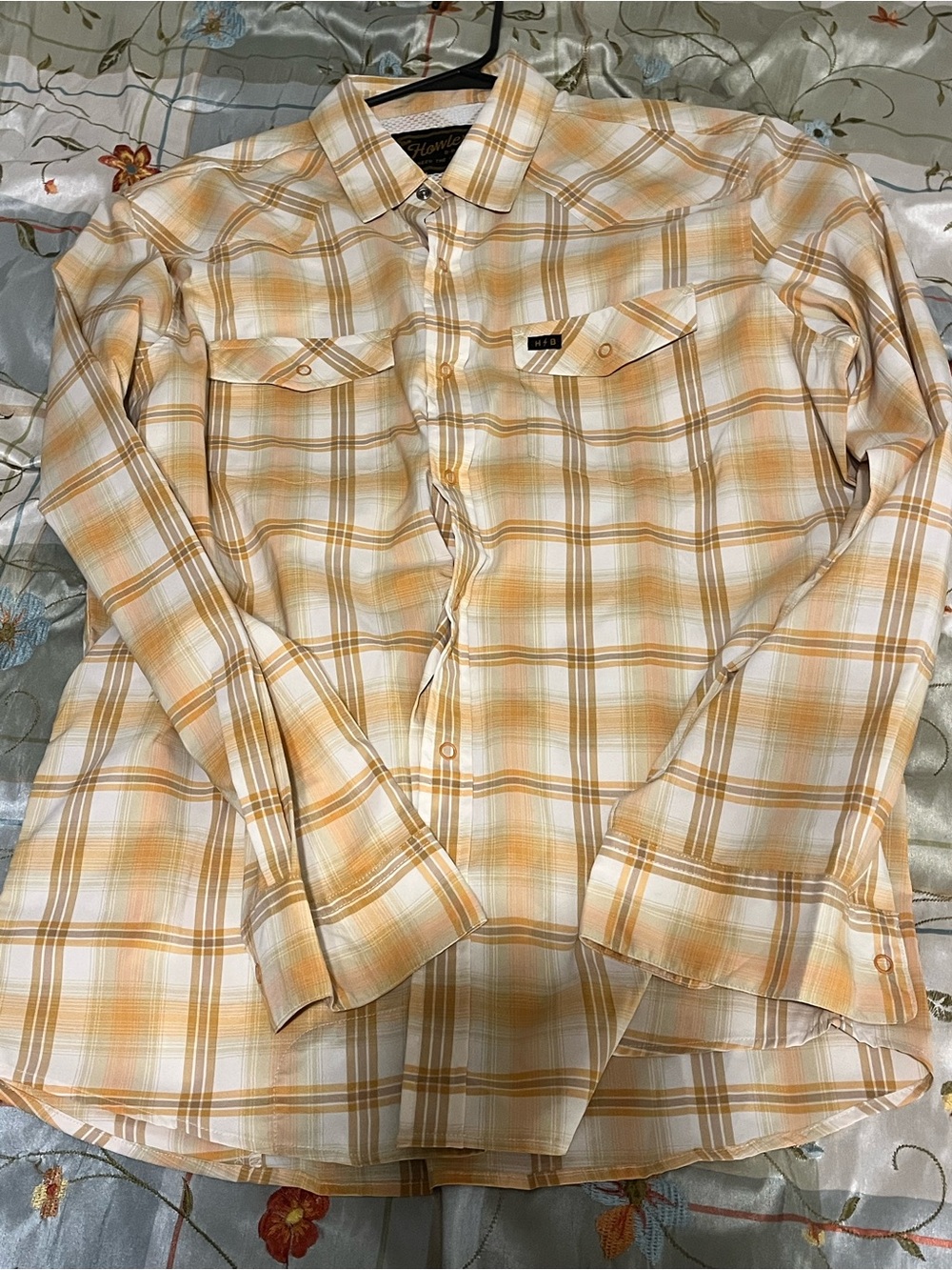 Howler Brothers Men's Plaid Button-Down Shirt - Cream & Tan